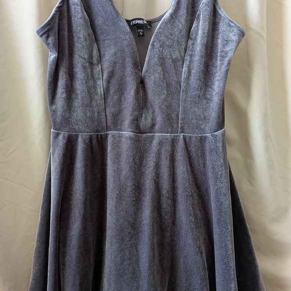 Express Pants - Express Gray Velvet Romper | Underwire | Size M